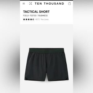 Ten Thousand - Tactical Short Liner - 5” - Black Small SINGLE